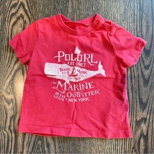 Polo by Ralph Lauren Red Graphic Kids Tee